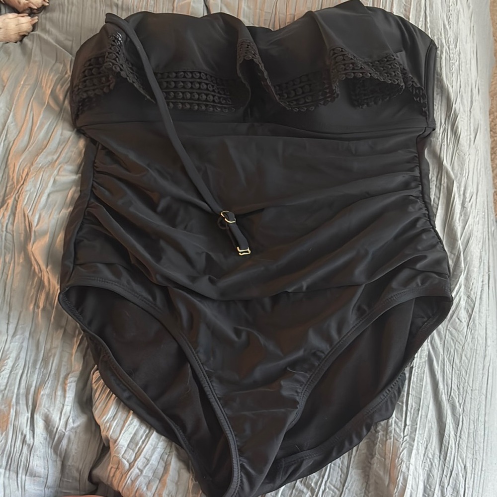 Kona Sol Black One Piece Swimsuit